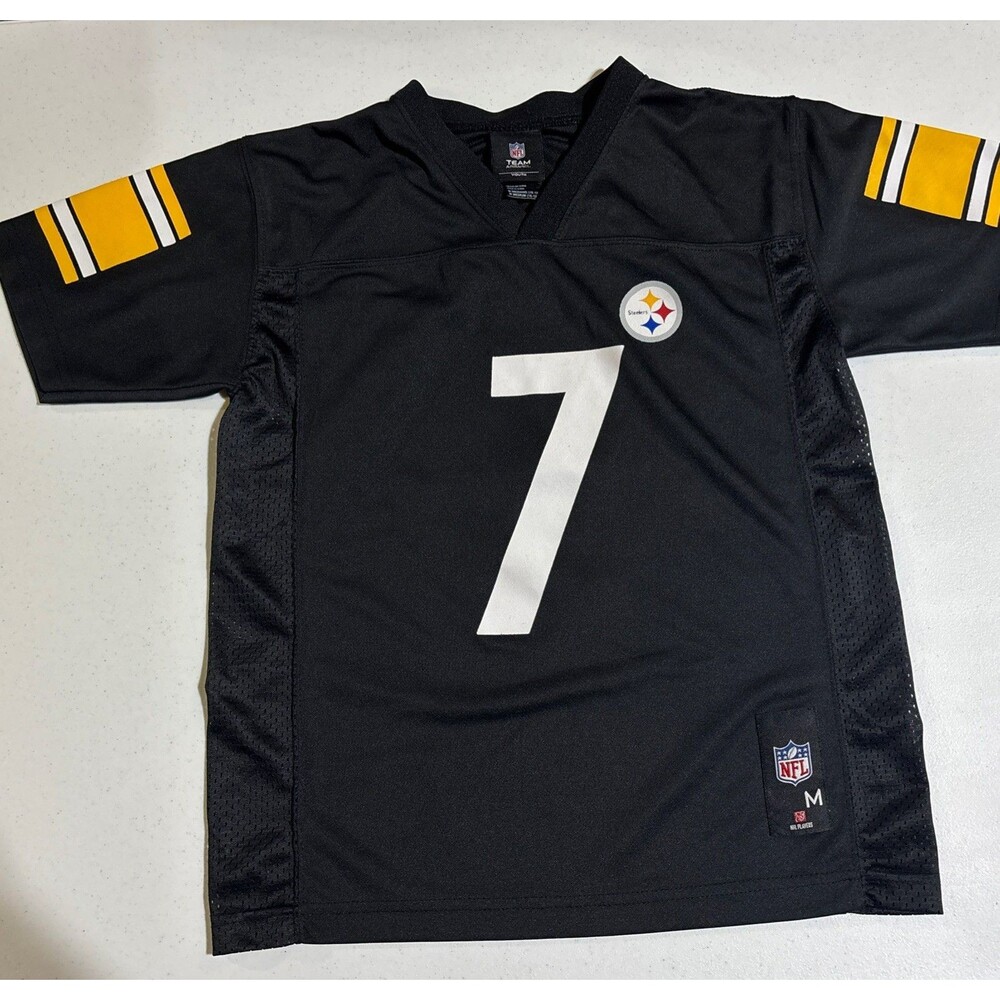 Reebok Football Jersey Kids Small Black Ben Roethlisberger Steelers 7 NFL